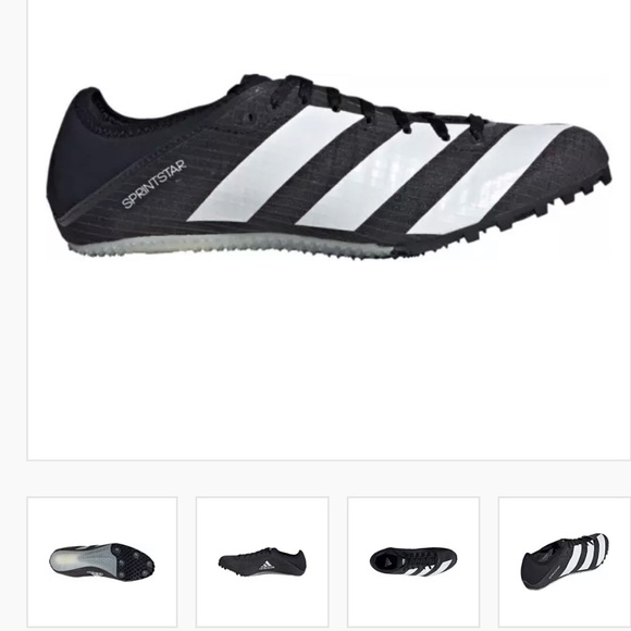 adidas Shoes Adidas Sprintstar Blackwhite Track Spikes Poshmark